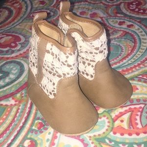 Rising Star Soft Bottom Boots with Crochet Detail